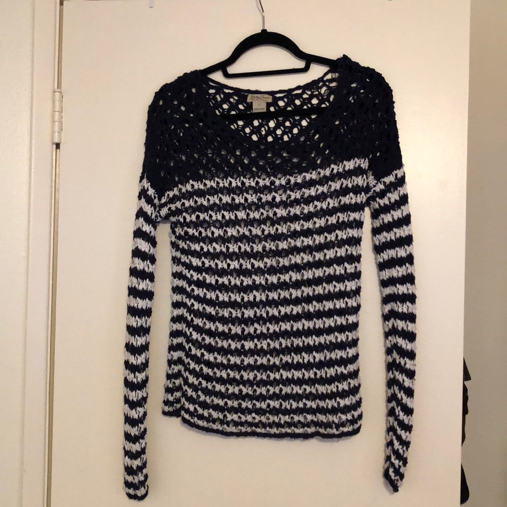 Lucky Brand crochet sweater